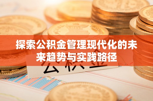 焉耆探索公积金管理现代化的未来趋势与实践路径